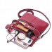 Women Genuine Leather Multi  Function Phone Bag Solid Crossbody Bag