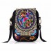 Woman National Floral Canvas 5 5 Inches Phone Bag Casual Crossbody Shoulder Bag