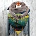 Women Triangle Landscape Printing Shawl Retro Casual Multi  purpose Winter Windproof Warm Scarves Scarf