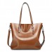 Women Oil Leather Tote Handbags Vintage Shoulder Bags Capacity Big Shopping Tote Crossbody Bags