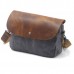 Vintage Genuine Leather Shoulder Bags Canvas Messenger Bags Shoulder Bags