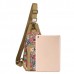 Brenice Canvas Retro National Floral Women Crossbody Bag Chest Sling Bag