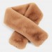 Women Faux Rabbit Fur Soft Cross Bib Winter Plush Warm Scarf