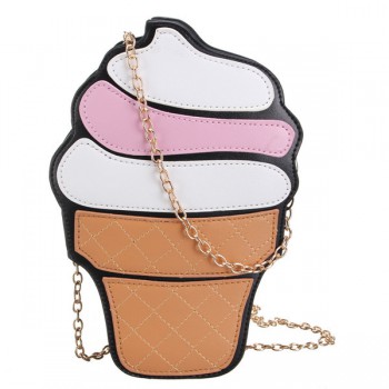 Women 3D Ice Cream PU Leather Handbag Shoulder Crossbody Bag