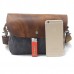 Vintage Genuine Leather Shoulder Bags Canvas Messenger Bags Shoulder Bags