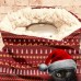 Women Cute Cartoon 3D Black Cat Fstive Christmas Atmosphere Stripe Pattern Warm Neck Protection Scarf