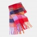 Unisex Dacron Colorful Lattice Pattern Jacquard Lengthened Thickened Fashion Warmth Scarves