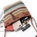 Fashion Bohemian Striped Bucket Bag Messenger Shoulder Bag Crossbody Bag