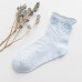 Women Winter Flower Snowflake Jacquard Casual Cotton Crew Sock