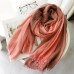 Women Cotton Gradient Contrast Color Ladies Casual Elegant Winter Autumn Keep Warm Neck Protection Multi  purpose Scarf Shawl