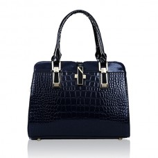 Women Crocodile Pattern Handbags Patent Leather Tote Shoulder Bags Crossbody Bags