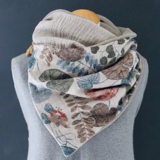 Women Thickened Warmth Shawls Leaf Print Pattern Autumn Winter Long Multi  purpose Scarves Scarf Neckerchief