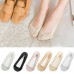 Women Summer Lace No Show Ankle Socks Elastic Breathable Liner Shallow Low Cut Nylon Socks
