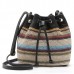 Fashion Bohemian Striped Bucket Bag Messenger Shoulder Bag Crossbody Bag