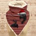 Women Cute Cartoon 3D Black Cat Fstive Christmas Atmosphere Stripe Pattern Warm Neck Protection Scarf