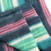 Women Autumn Winter Warm Comfortable Shawl Dual  use Rainbow Pattern Striped Print Long Tassel Scarf
