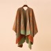 Women Artificial Cashmere Long Colored Grid Mixed  color Pattern Big Shawl