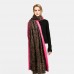 Women Acrylic Artificial Wool Leopard Print Shawl Fashion Casual Dual  use Lengthen Warmth Scarf