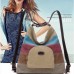 Women Canvas Stripe Shoulder Bags Casual Capcity Multifunction Backpack Students School Bags