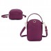 Women Nylon Waterproof Multi   Slot Solid Crossbody Bag Mini Portable Phone Bag