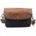 Vintage Genuine Leather Shoulder Bags Canvas Messenger Bags Shoulder Bags